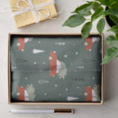 Cute Rode Auto Kerstboom Winter Patroon Tissuepapier (Geschenk)