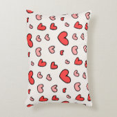 Cute rode en roze harten patroon accent kussen (Voorkant(Verticaal))