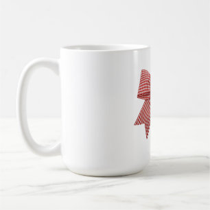 Cute rode en witte geruite strik van lint koffiemok