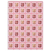 Cute Rode Fluwelen Patchwork Koekje Teddybeer Klembord (Achterkant)