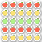 Cute Rode Gele Groene Appels Icoon Mini Planner Sticker (Voorkant)