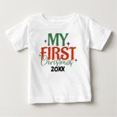 Cute Rode & Groene Eerste Kerstdin Outfit (Voorkant)