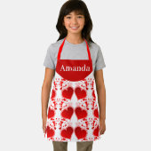 Cute Rode Hart Persoonlijke Valentijnsdag  Schort (Insitu)