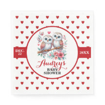 Cute Rode Harten en Uilen