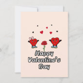Cute rode harten feestdagenkaart (Voorkant)