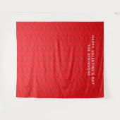 Cute rode harten Valentijnsdag feest achtergrond Wandkleed (Voorkant (horizontaal))