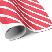 Cute Rode Hartjes Patroon Op Wit Cadeaupapier (Rol Hoek)