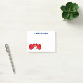 Cute rode krab cartoon illustratie post-it® notes (Kantoor)