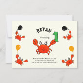 Cute rode krabben kaart (Voorkant)