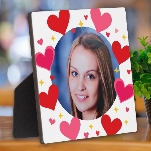 Cute Rode Liefdes Harten Aangepaste Foto Persoonli Fotoplaat