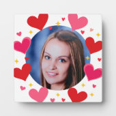 Cute Rode Liefdes Harten Aangepaste Foto Persoonli Fotoplaat (Voorkant)
