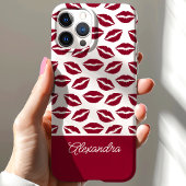 Cute Rode Lippenstift Kusjes Script Naam Case-Mate iPhone Case