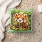 Cute Rode Panda Kawaii Kussenhoes Kussen (Deken)
