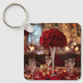Cute Rode Roos Valentijnspecial Romantisch Sleutelhanger