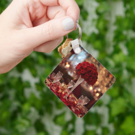 Cute Rode Roos Valentijnspecial Romantisch Sleutelhanger