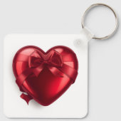 Cute Rode Roos Valentijnspecial Romantisch Sleutelhanger (Achterkant)