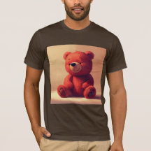 “Cute Rode Teddybeer T-shirt voor Mannen”