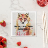 Cute Rode Vos Wilde Dier Decor Servet Servetten (Insitu)