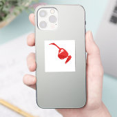 Cute rode zonnebril voor hem\waterverf sticker (Telefoon)