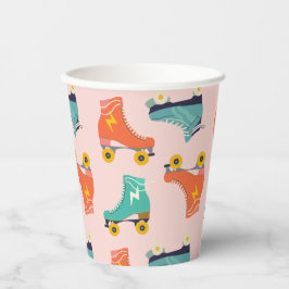 Cute Roller Schaats Theme Birthday Paper Cups Papieren Bekers