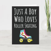 Cute Roller Skate Kaarten Voor Baby Jongens Schaat (Voorkant)