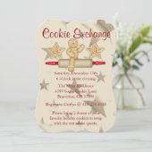 Cute Rolling Pin Cookie Exchange Holiday Invite Kaart (Staand voorkant)