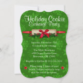 Cute Rolling Pin Cookie Exchange Holiday nodigt ui Kaart (Voorkant)