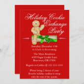Cute Rolling Pin Cookie Exchange Holiday nodigt ui Kaart (Voorkant / Achterkant)