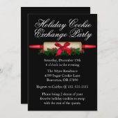 Cute Rolling Pin Cookie Exchange Holiday nodigt ui Kaart (Voorkant / Achterkant)