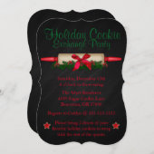 Cute Rolling Pin Cookie Exchange Holiday nodigt ui Kaart (Voorkant / Achterkant)