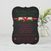 Cute Rolling Pin Cookie Exchange Holiday nodigt ui Kaart (Staand voorkant)