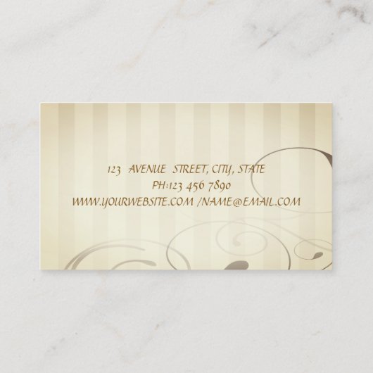 Cute Rolling Pin Flowers Bakery Visitekaartje (Achterkant)