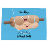 Cute rolpen en deeg gebak baking cartoon groot cadeauzakje (Achterkant)