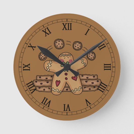 Cute Roman Ginger Clock Ronde Klok (Voorkant)