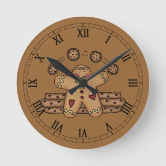 Cute Roman Ginger Clock Ronde Klok