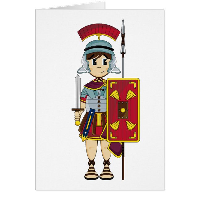 Cute Roman Soldier Card (Voorkant)