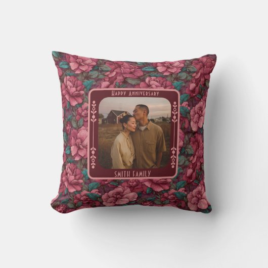Cute Romantic 20Th Anniversary Throw Pillow Kussen (Voorkant)