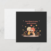 Cute Romantic Anime Couple - Love Moment Kaart (Voorkant / Achterkant)