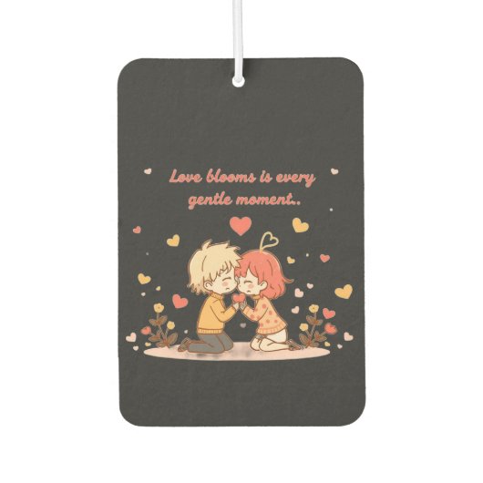 Cute Romantic Anime Couple - Love Moment Luchtverfrisser (Voorkant)