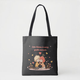 Cute Romantic Anime Couple - Love Moment Tote Bag