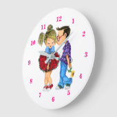 Cute Romantic Couple - Love - Kiss Grote Klok (Hoek)