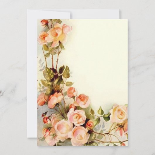 Cute romantic floral bruiloft kaart (Achterkant)