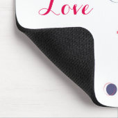 Cute romantic flower illustratie "I Love You" Muismat (Hoek)