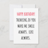 Cute romantic happy birthday card bedankkaart (Voorkant)