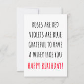 Cute romantic happy birthday card for her, wife  bedankkaart (Voorkant)