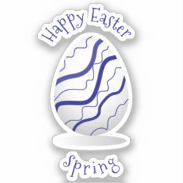 Cute Romantic Happy Easter Minimalist cartoon Sticker