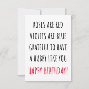 Cute romantic Happy verjaardagskaart voor hem, man Bedankkaart