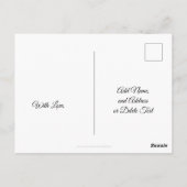 Cute Romantic Hearts Pattern Briefkaart (Achterkant)