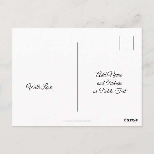 Cute Romantic Hearts Pattern Briefkaart (Achterkant)