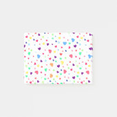 Cute romantic kleurful harten illustration patroon post-it® notes (Voorkant)